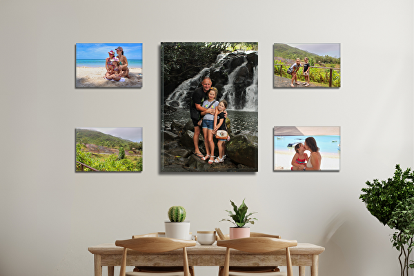 Fotoleinwand Set 5 Stück (1x - 60x45 cm, 4x - 30x20 cm) 