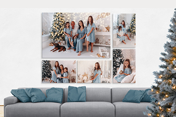 Fotoleinwand Set 5 Stück (1x - 90x60 cm, 4x - 45x30 cm) 